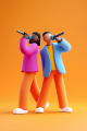 u7138583833_3d_icon_of_two_people_singing_colorful_3d_--ar_23_-_00b93fcf-4a60-4d11-9556-2b04c4f3d91a